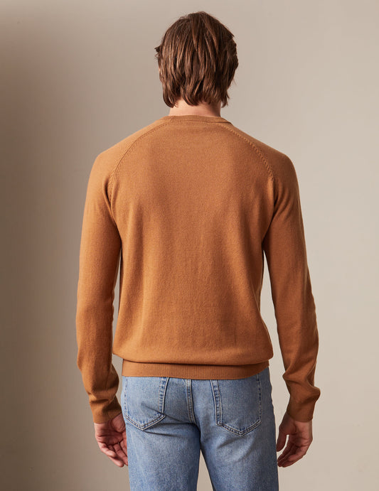 Emile sweater in camel wool and cashmere