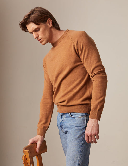 Emile sweater in camel wool and cashmere