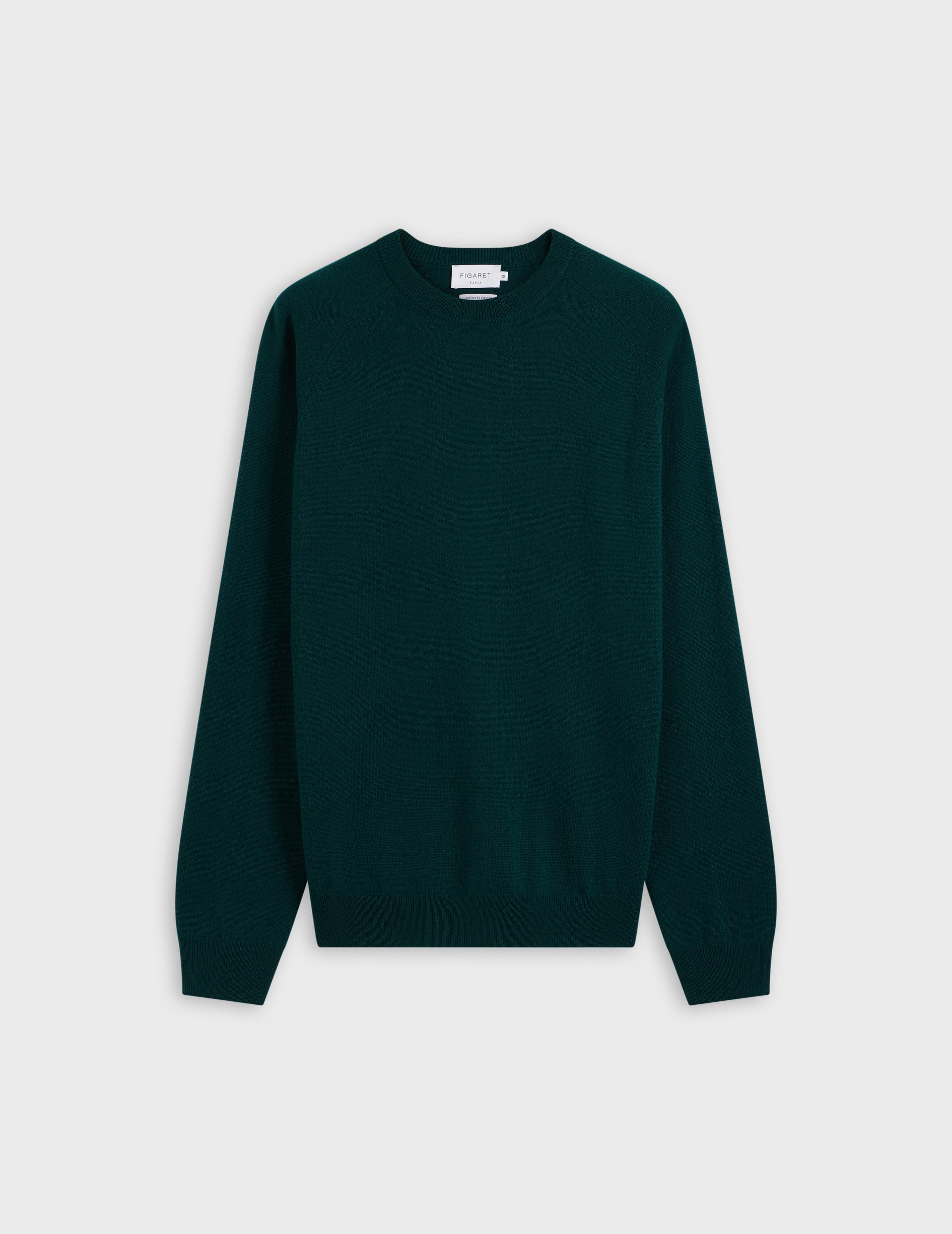 Emile sweater in green wool and cashmere