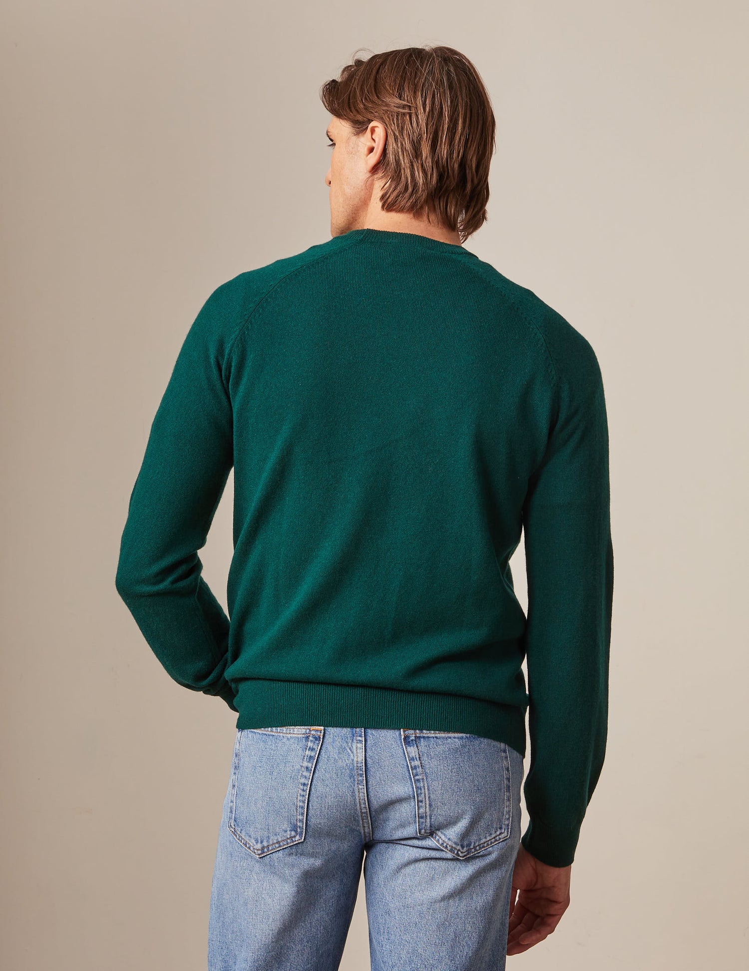 Pull emile en laine et cachemire vert