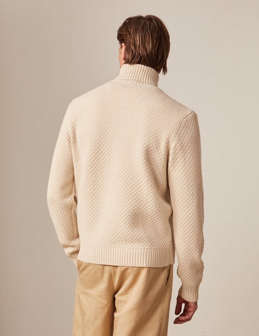 Ecru wool and cashmere guilian sweater