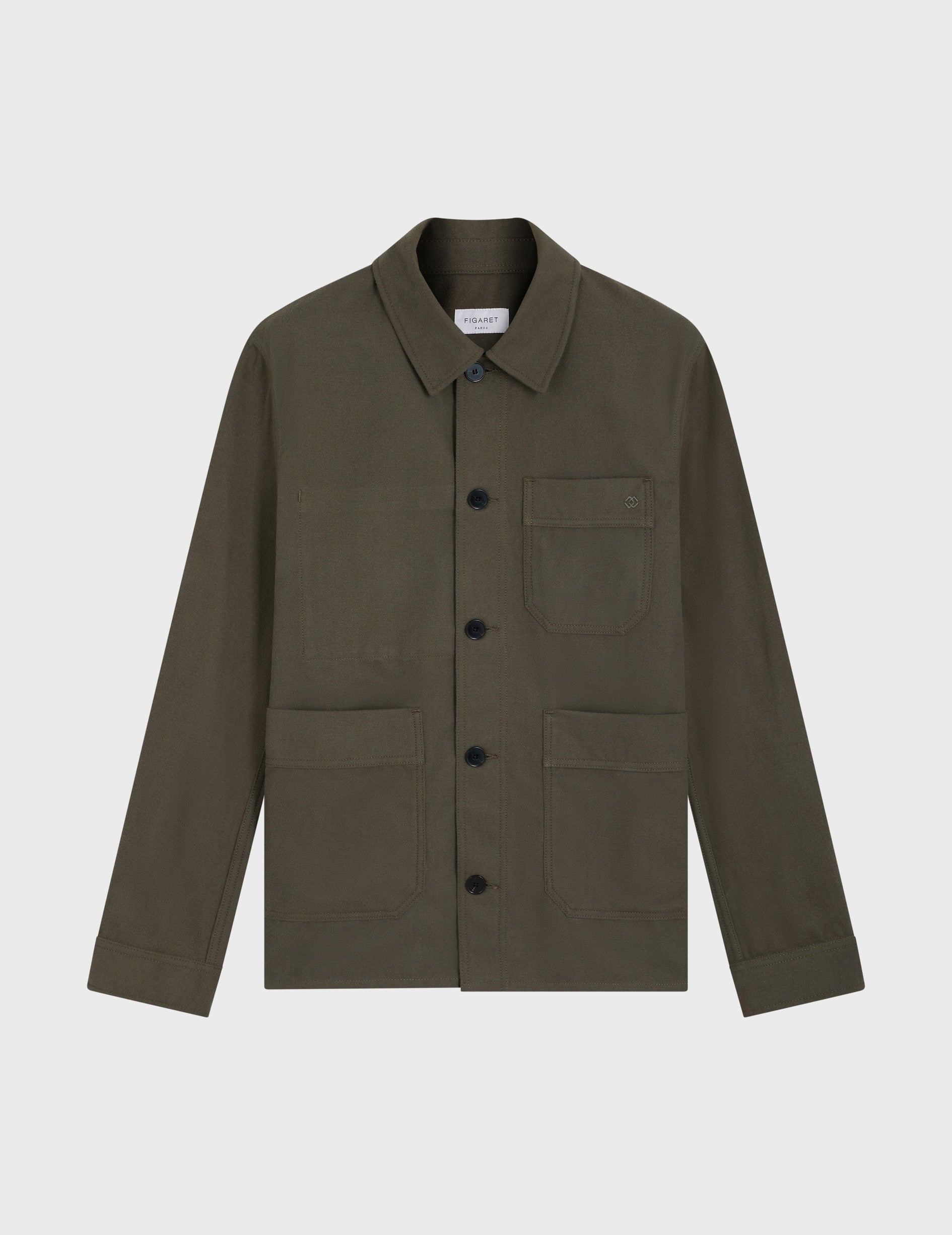 Khaki cotton flannel Badie jacket