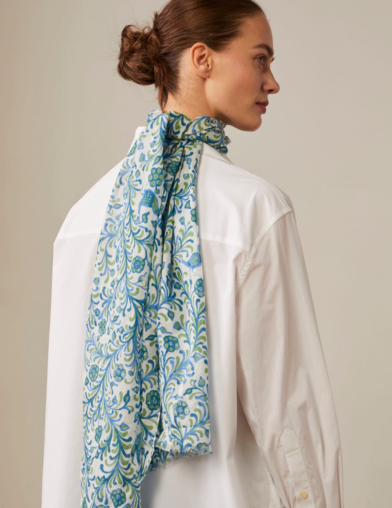 Écharpe en coton imprimé