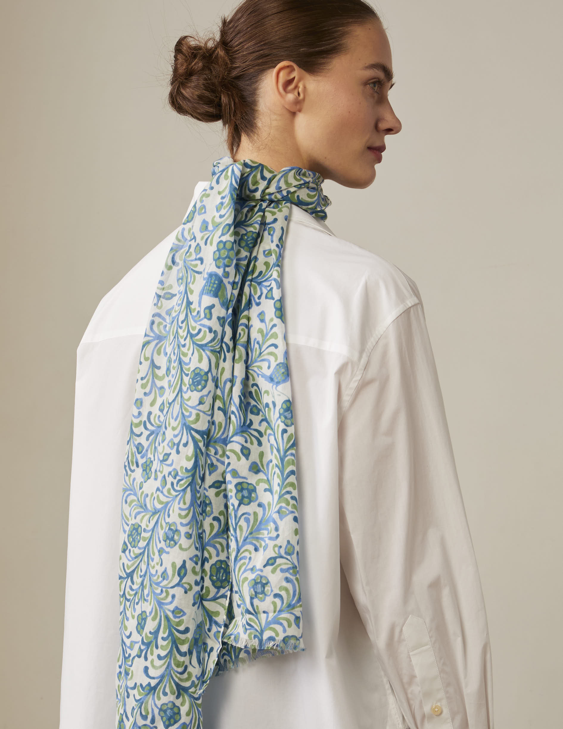 Écharpe en coton imprimé