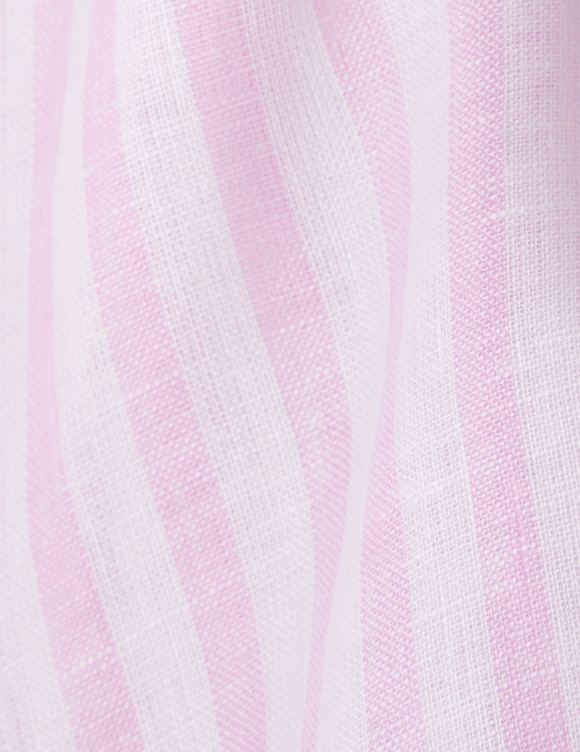 Chemise Ambre rayée en lin rose - Lin - Col Chemise