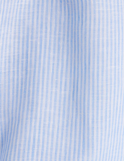 Ambre shirt in light blue striped linen