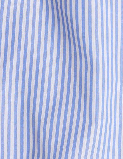 Striped blue Caroline hidden throat shirt