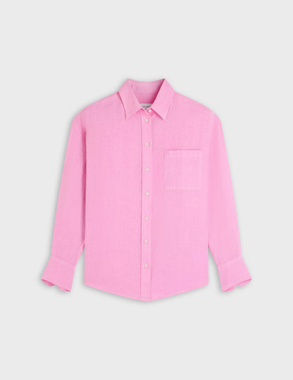 Charlotte shirt in pink linen