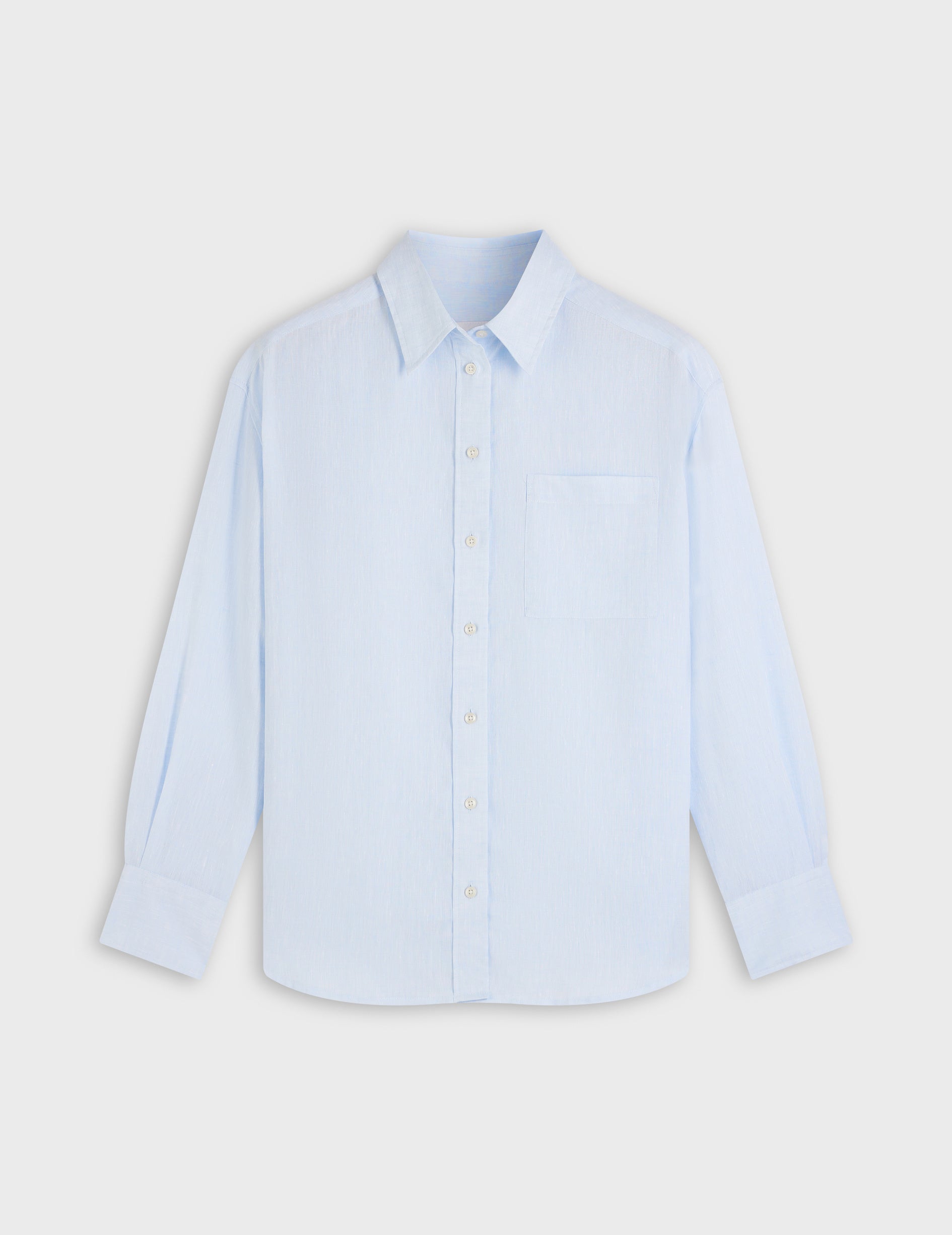 Blue Charlotte linen shirt - Linen - Shirt Collar