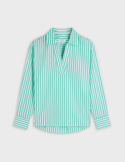Striped light green Harmelle blouse