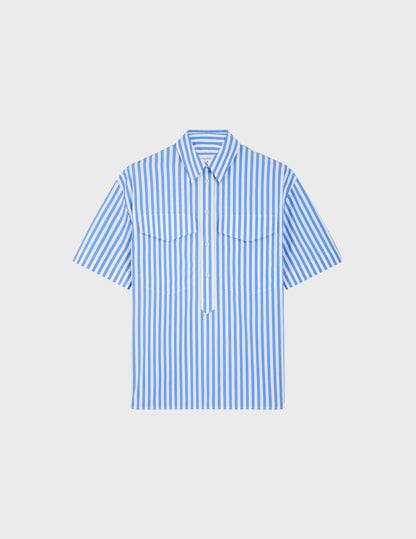 Short sleeve striped blue Hillary shirt
