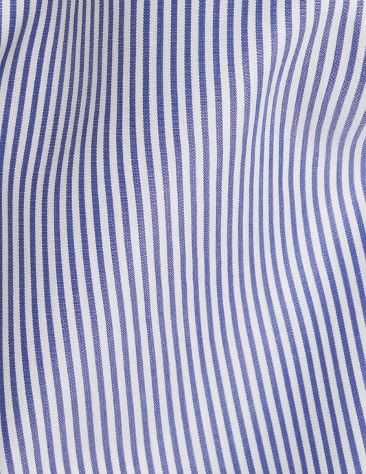 Striped blue Louison hidden throat shirt