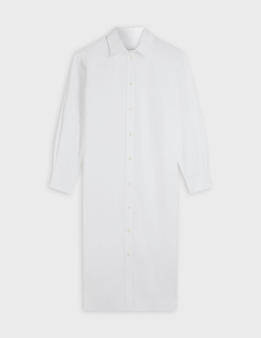 Hélia shirt dress in white poplin