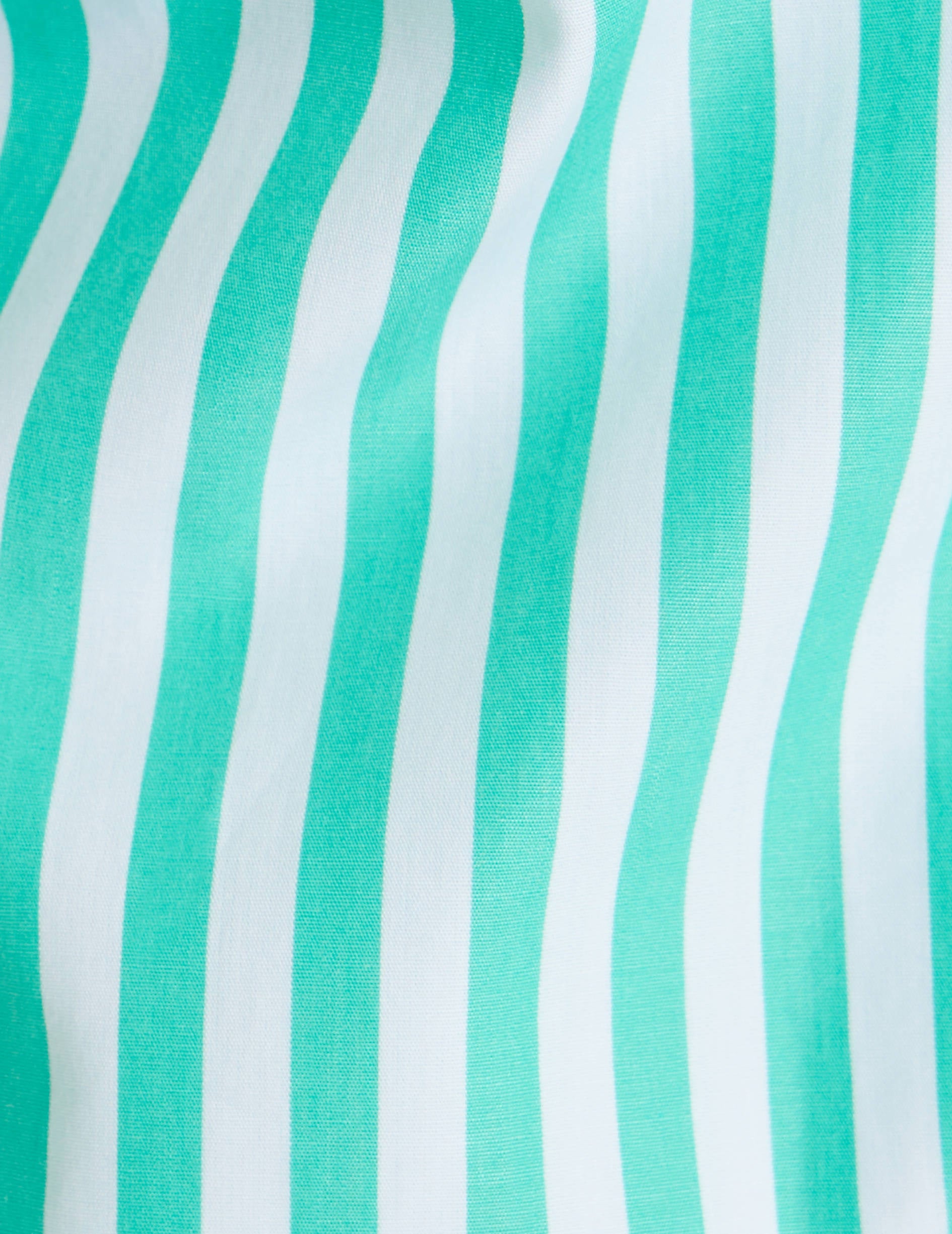 Hélia shirt dress in striped light green poplin