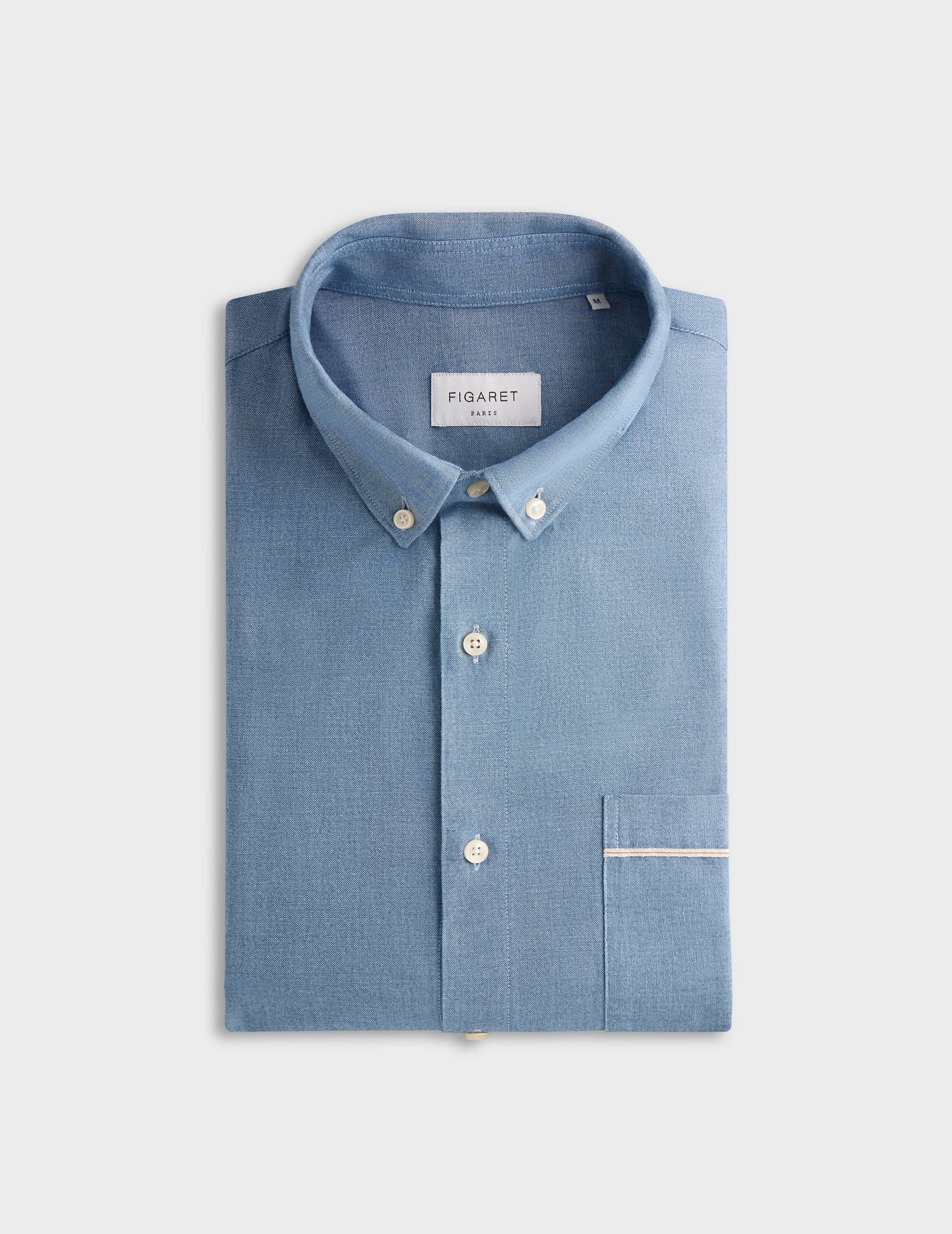 Amaury shirt in blue denim - Chambray - American Collar