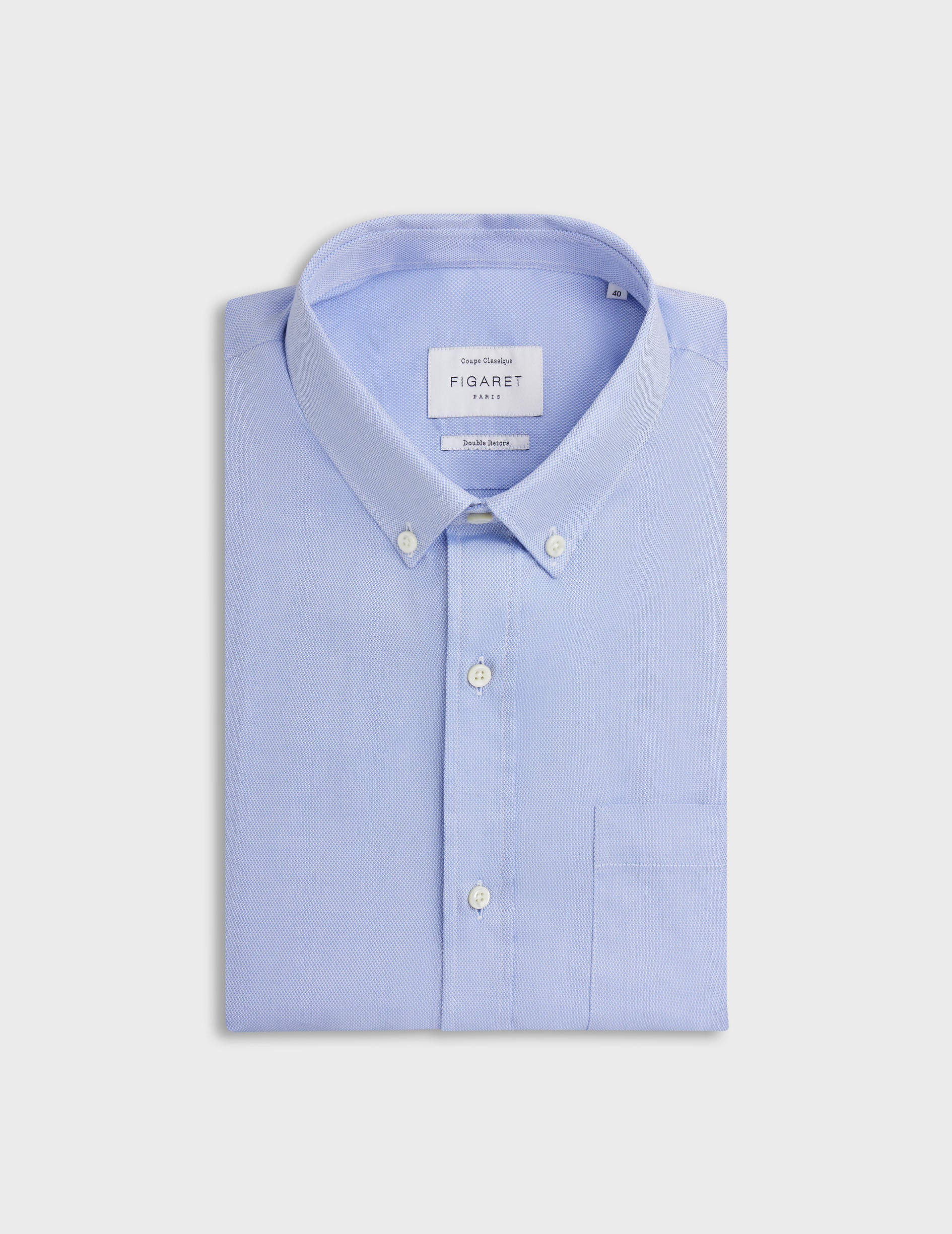Classic blue shirt - Fashioned - American Collar