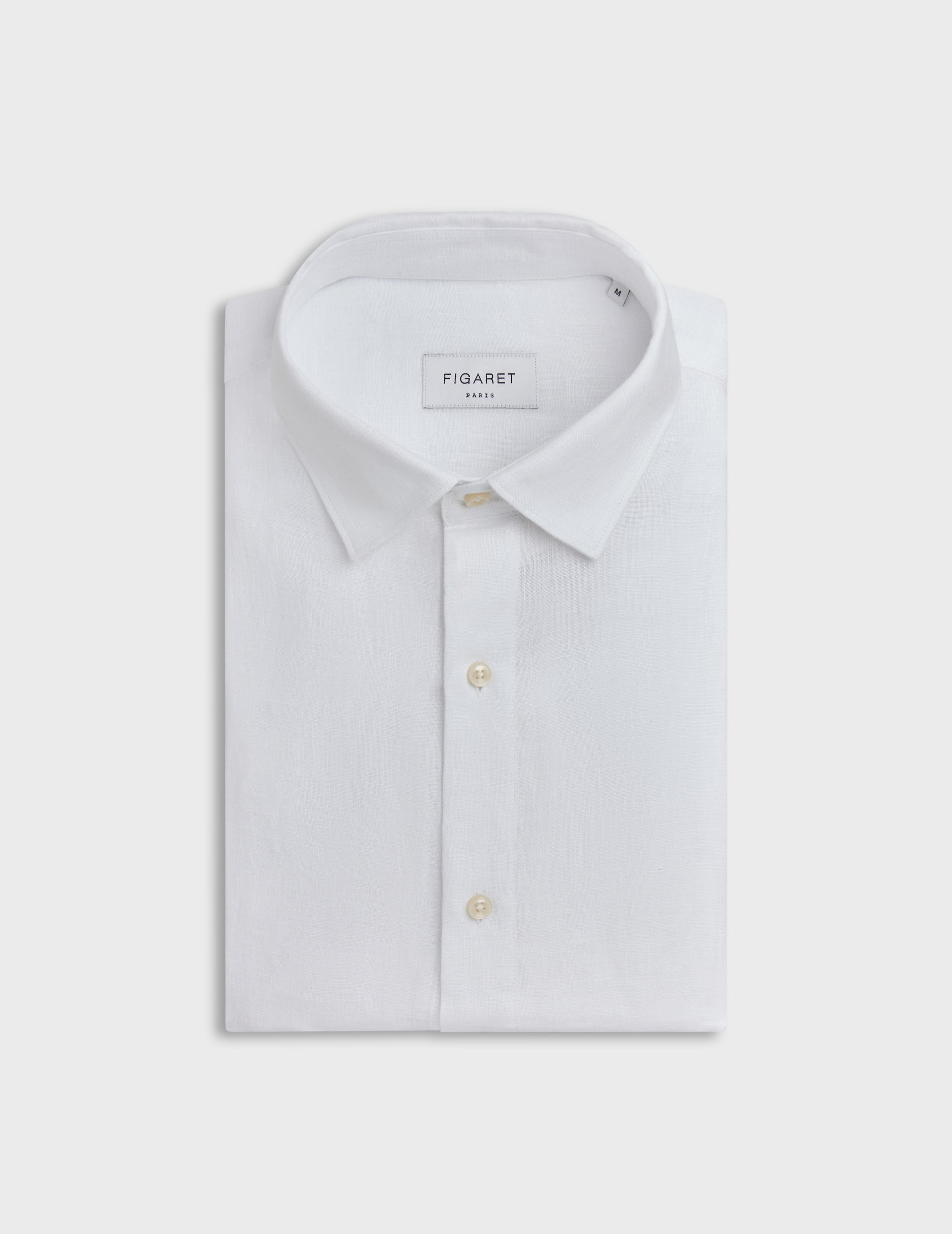 Auguste white linen shirt - Linen - French Collar