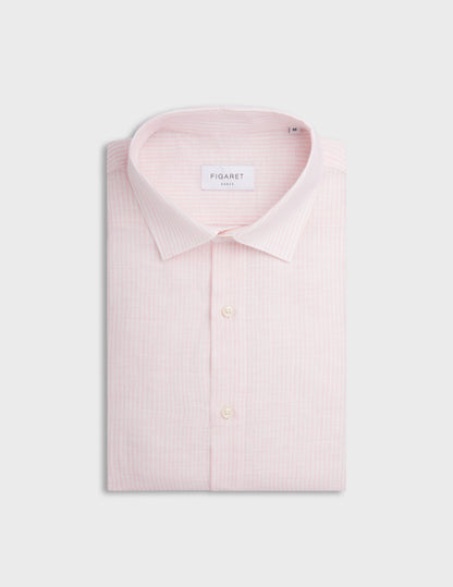 Auguste pink striped linen shirt
