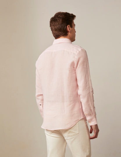 Auguste pink striped linen shirt