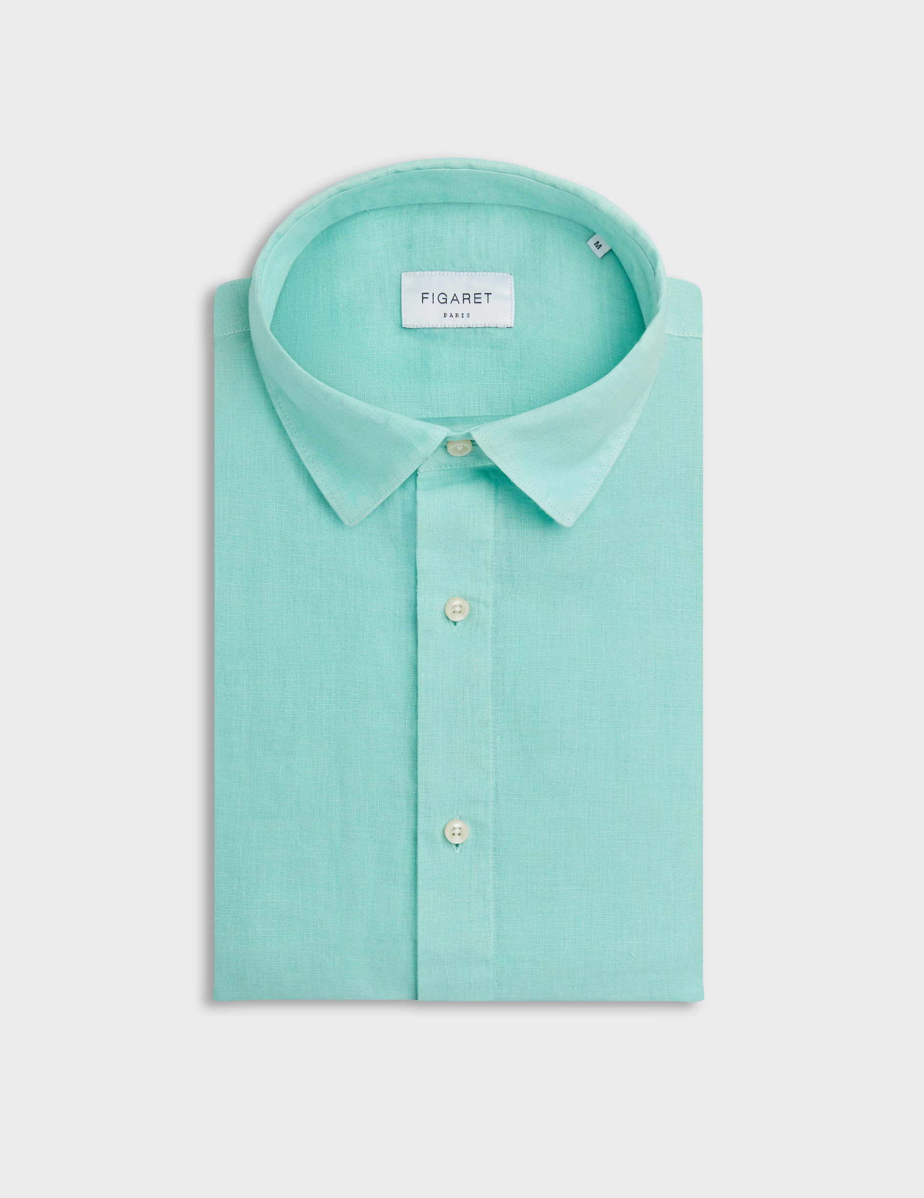 Auguste green linen shirt - Linen - French Collar