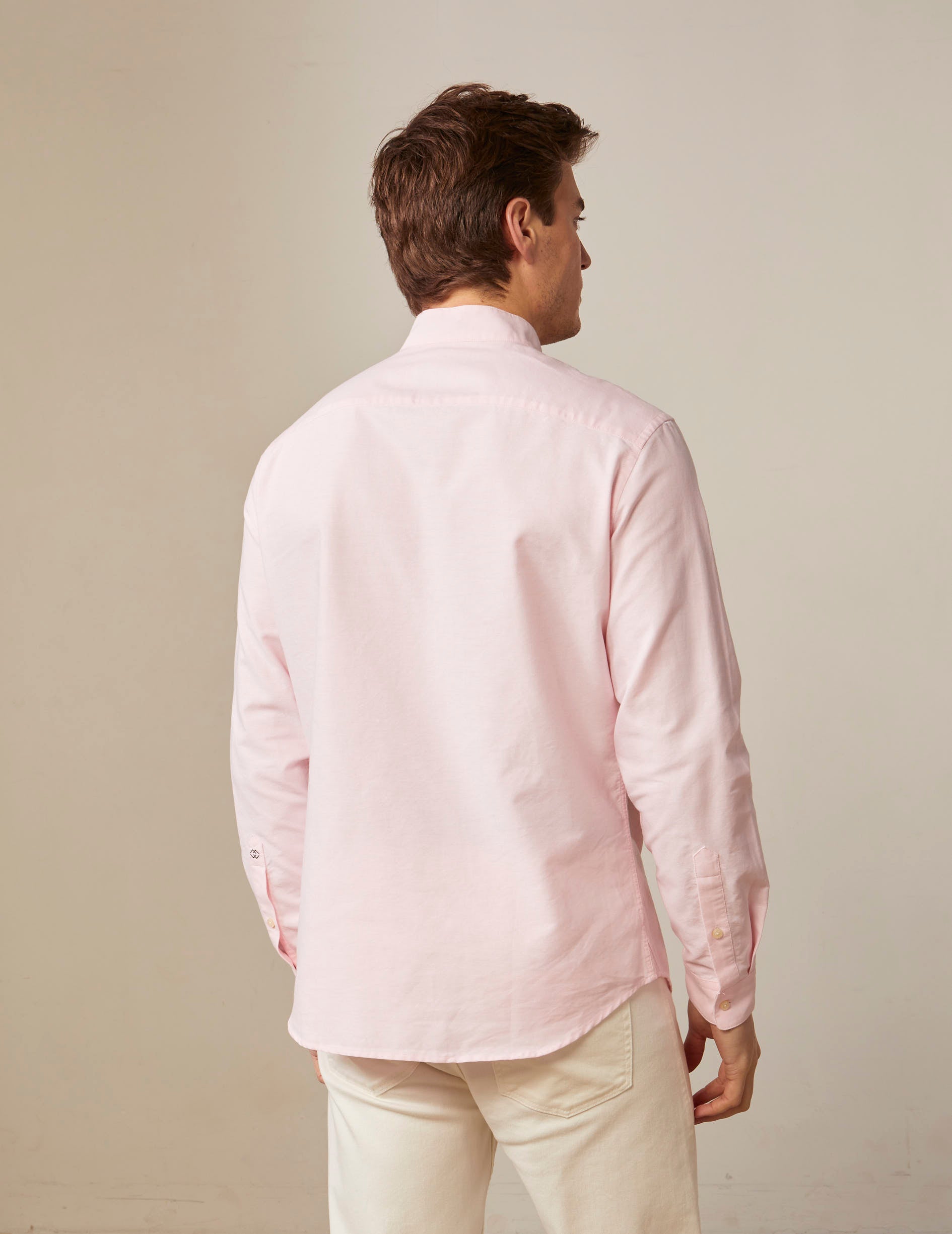 Pink Carl shirt - Oxford - Open straight Collar