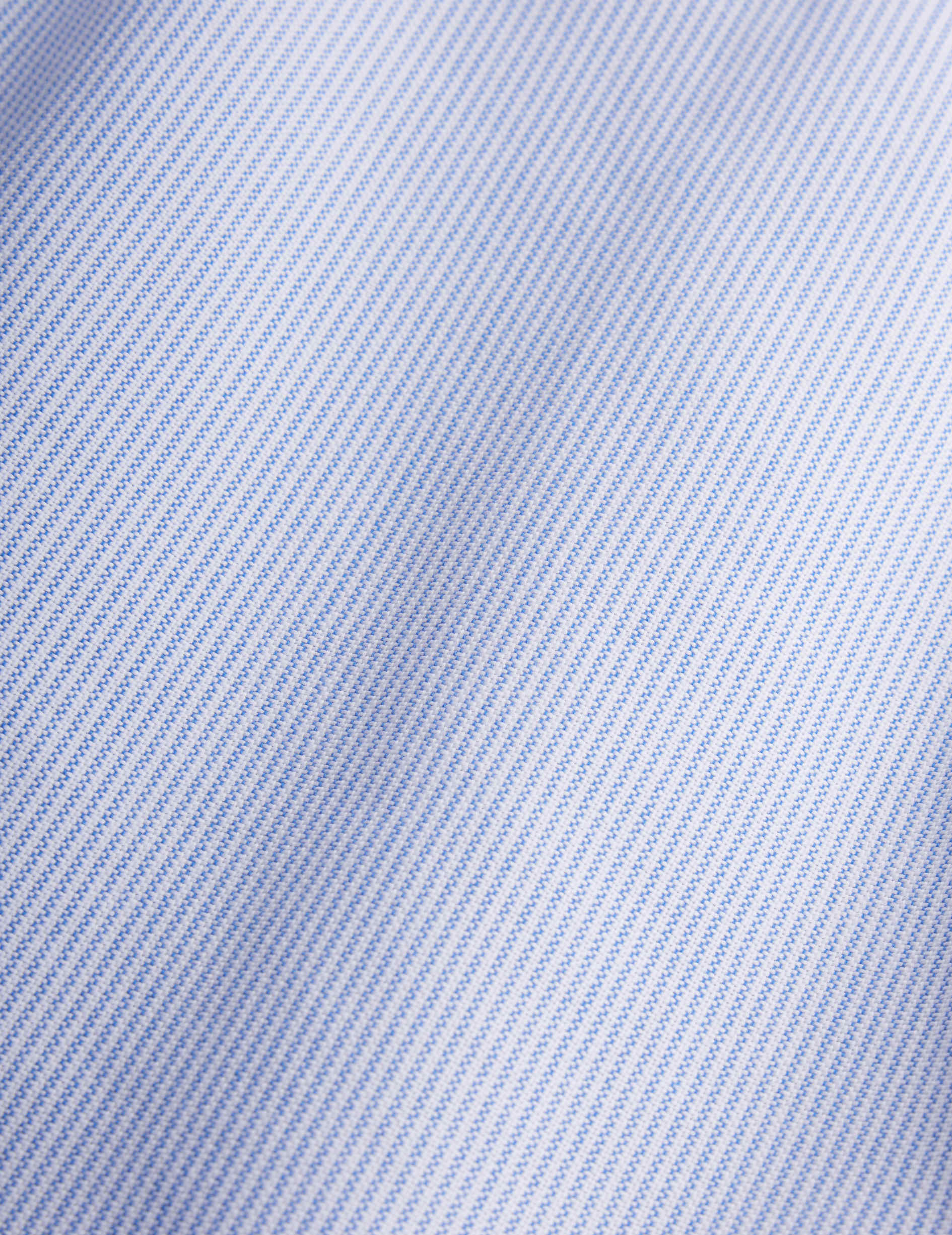 Striped blue Carl shirt - Oxford - Open straight Collar