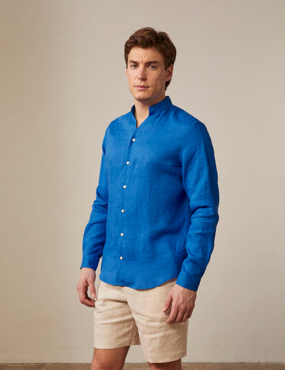 Blue linen Carl shirt
