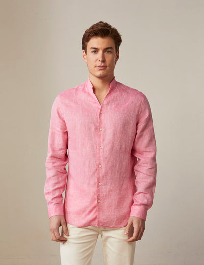 Pink linen Carl shirt
