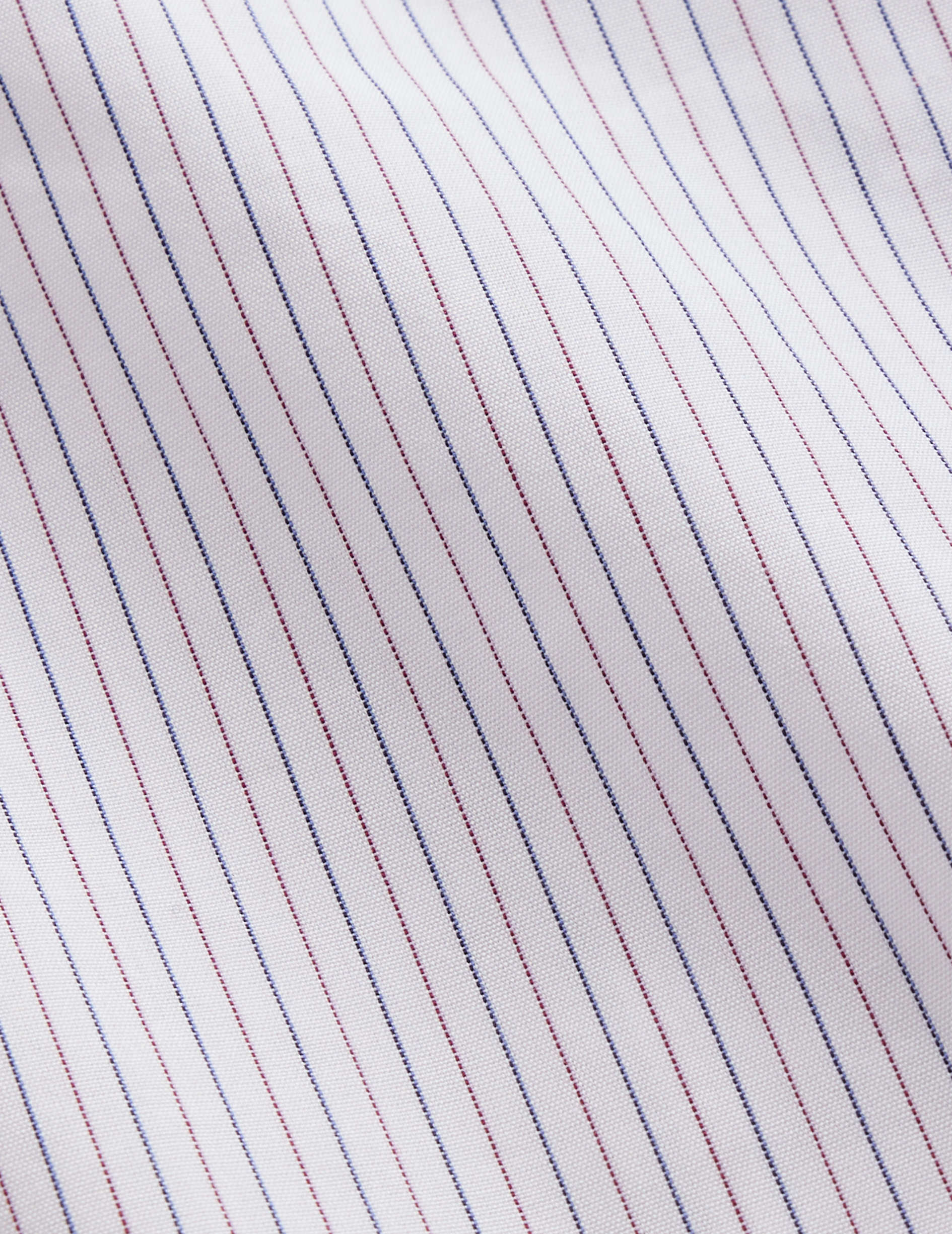 Striped purple classic shirt - Poplin - Figaret Collar