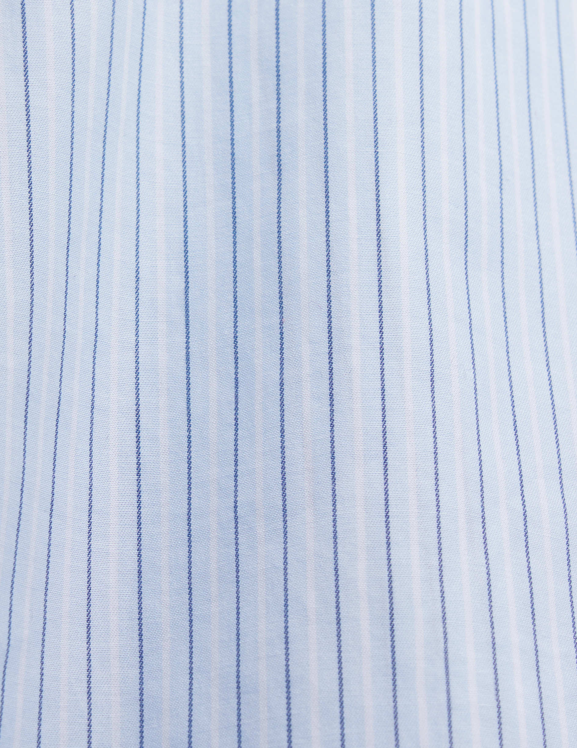 Chemise classique rayée bleu clair - Popeline - Col Figaret