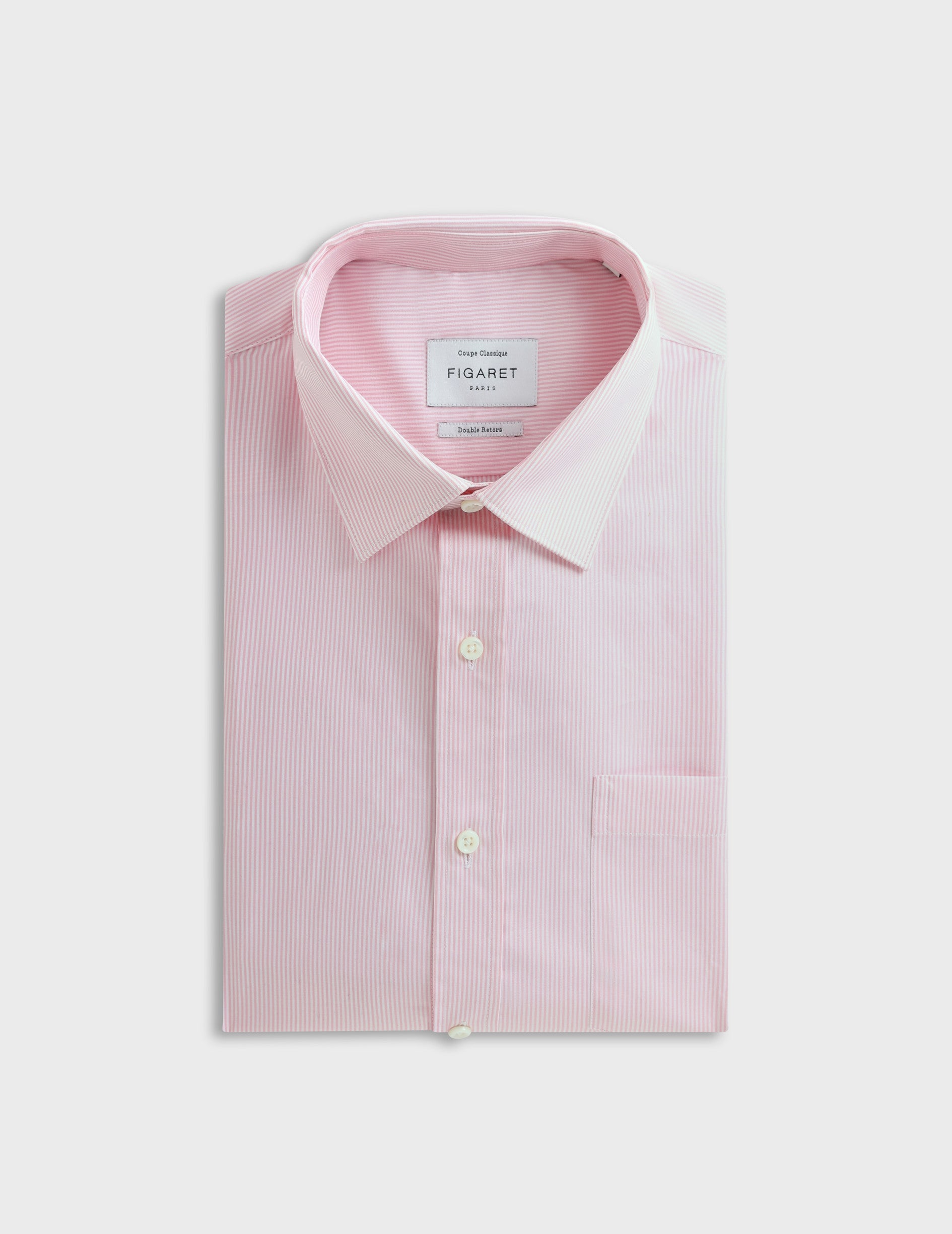 Pink striped classic shirt