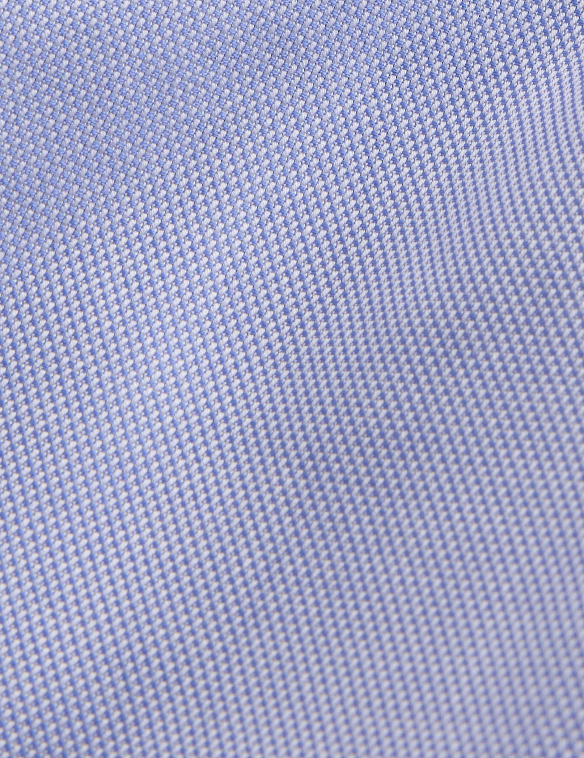 Chemise semi-ajustée bleue - Façonné - Col Figaret