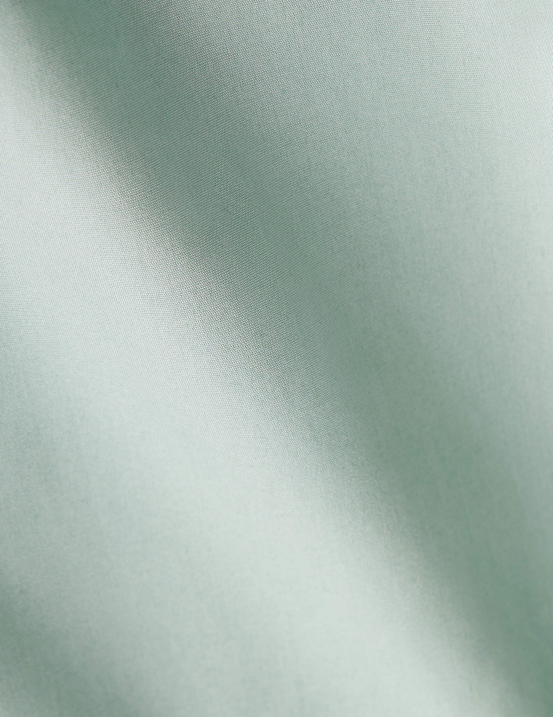 Chemise semi-ajustée vert clair - Popeline - Col Figaret