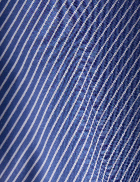 Blue striped semi-fitted shirt