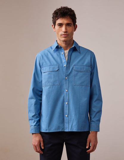Florian shirt in light blue ripstop