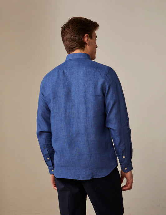 Gabriel shirt in blue linen