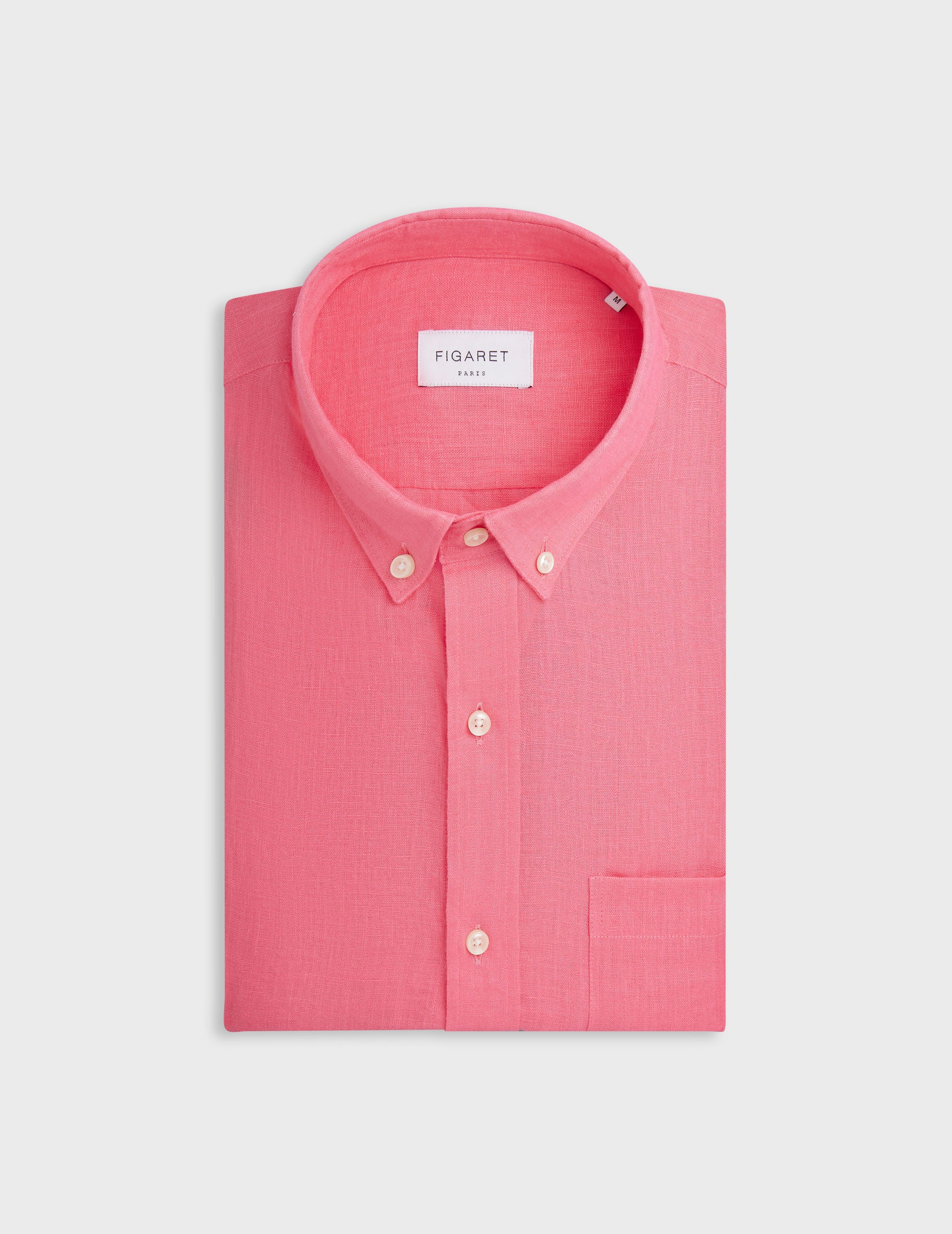 Gabriel shirt in pink linen - Linen - American Collar