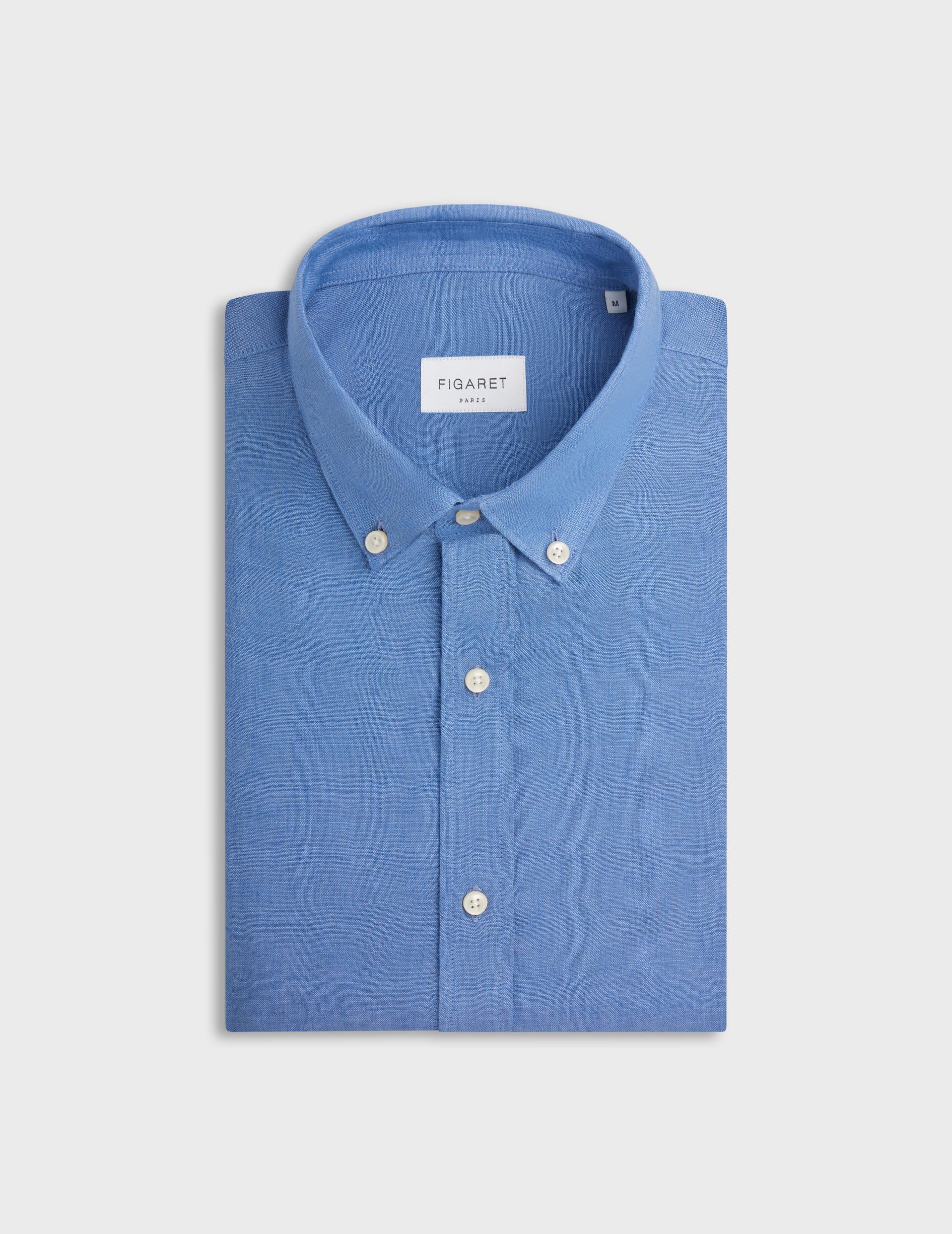 Gaspard shirt in blue linen - Linen - American Collar