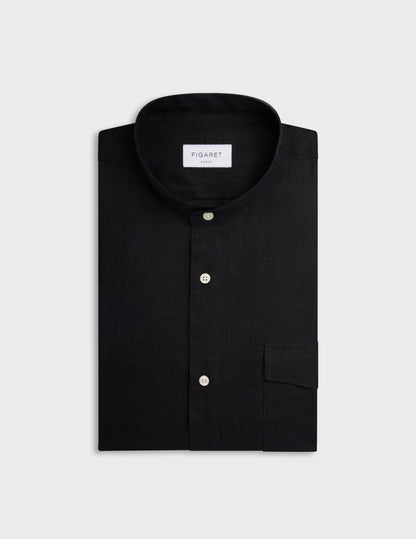 Hilario shirt in black linen