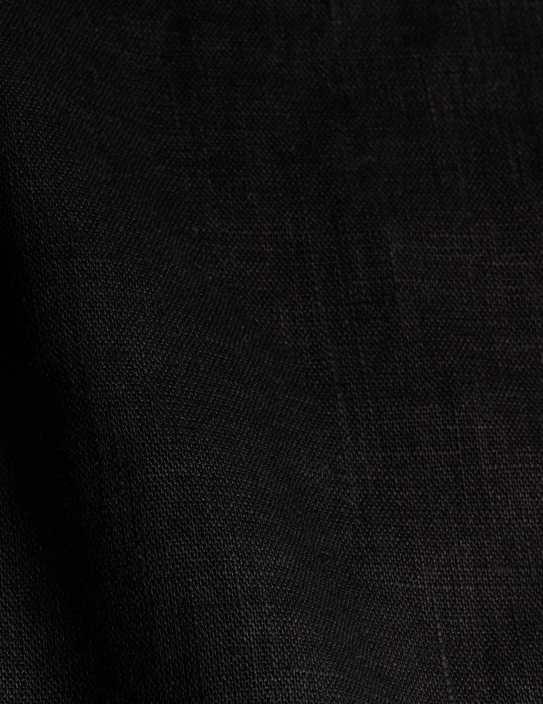 Hilario shirt in black linen - Linen - Officer Collar