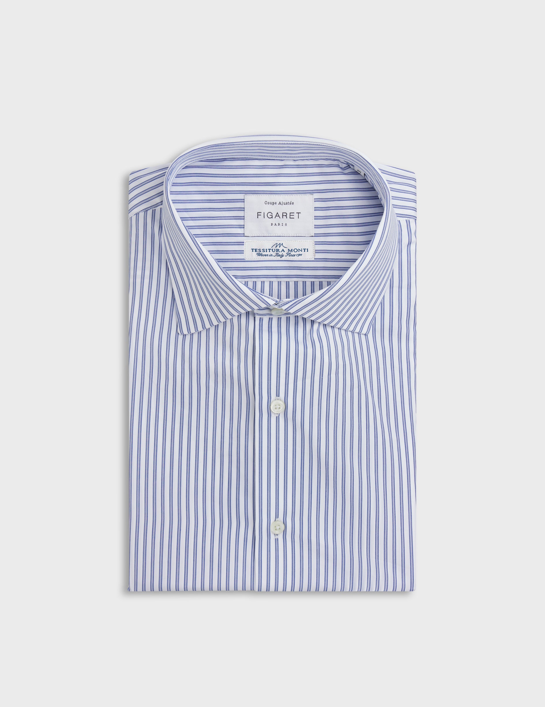  fitted navy Striped  shirt