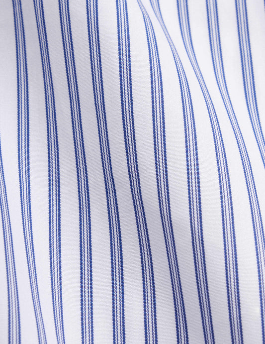 Navy striped fitted shirt