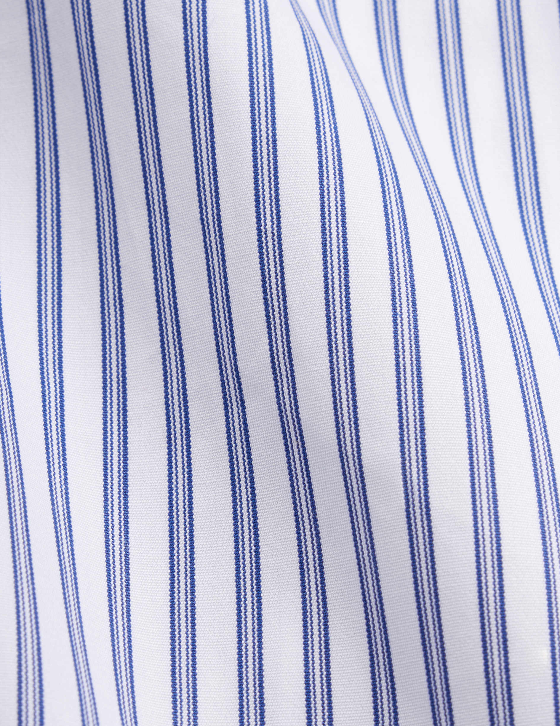  fitted navy Striped  shirt - Poplin - Italian Collar