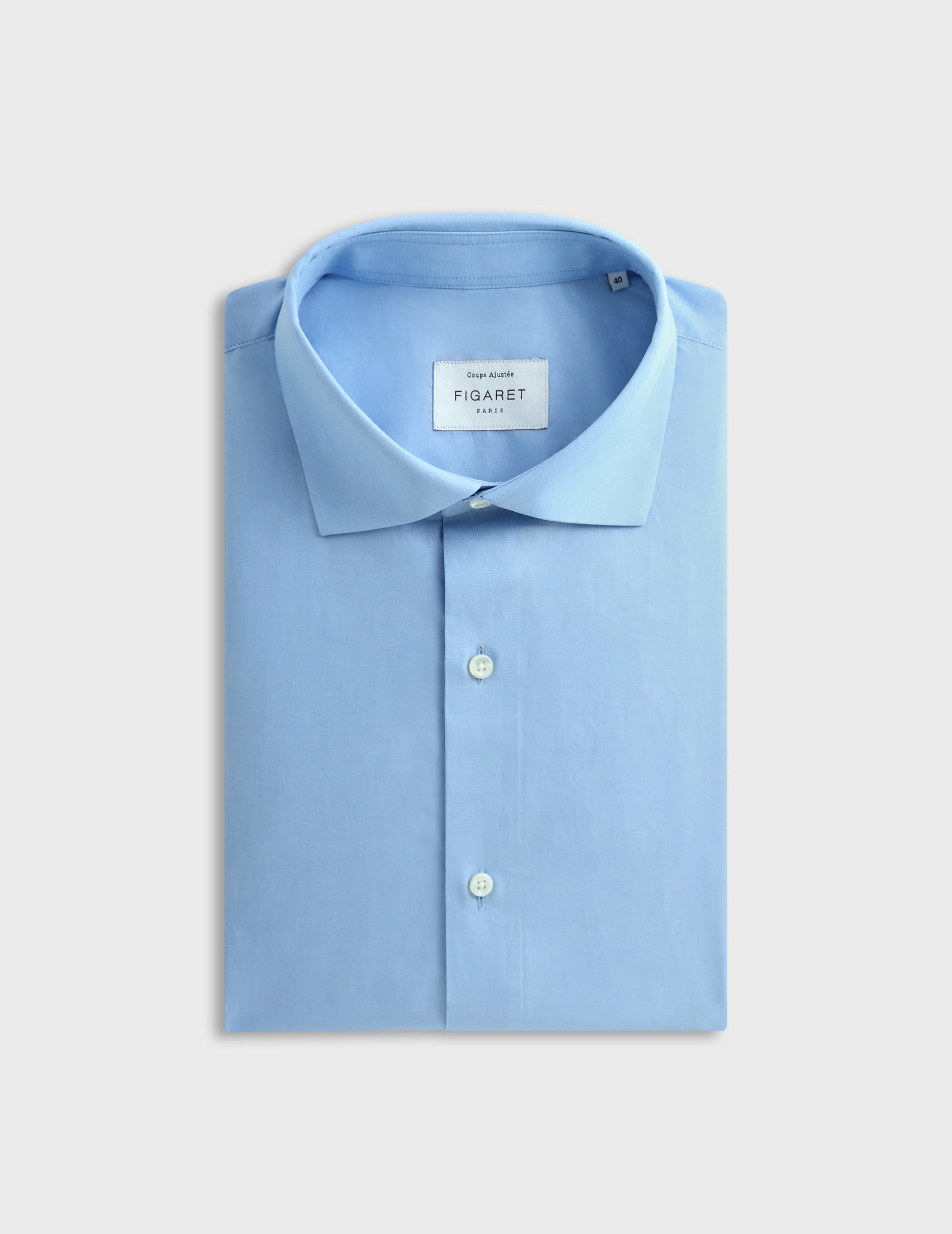Chemise ajustée bleue