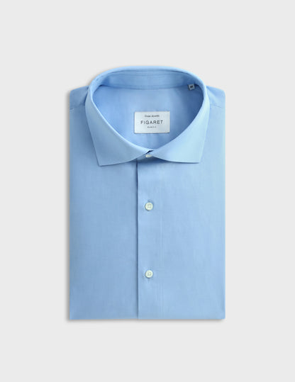 Chemise ajustée bleue