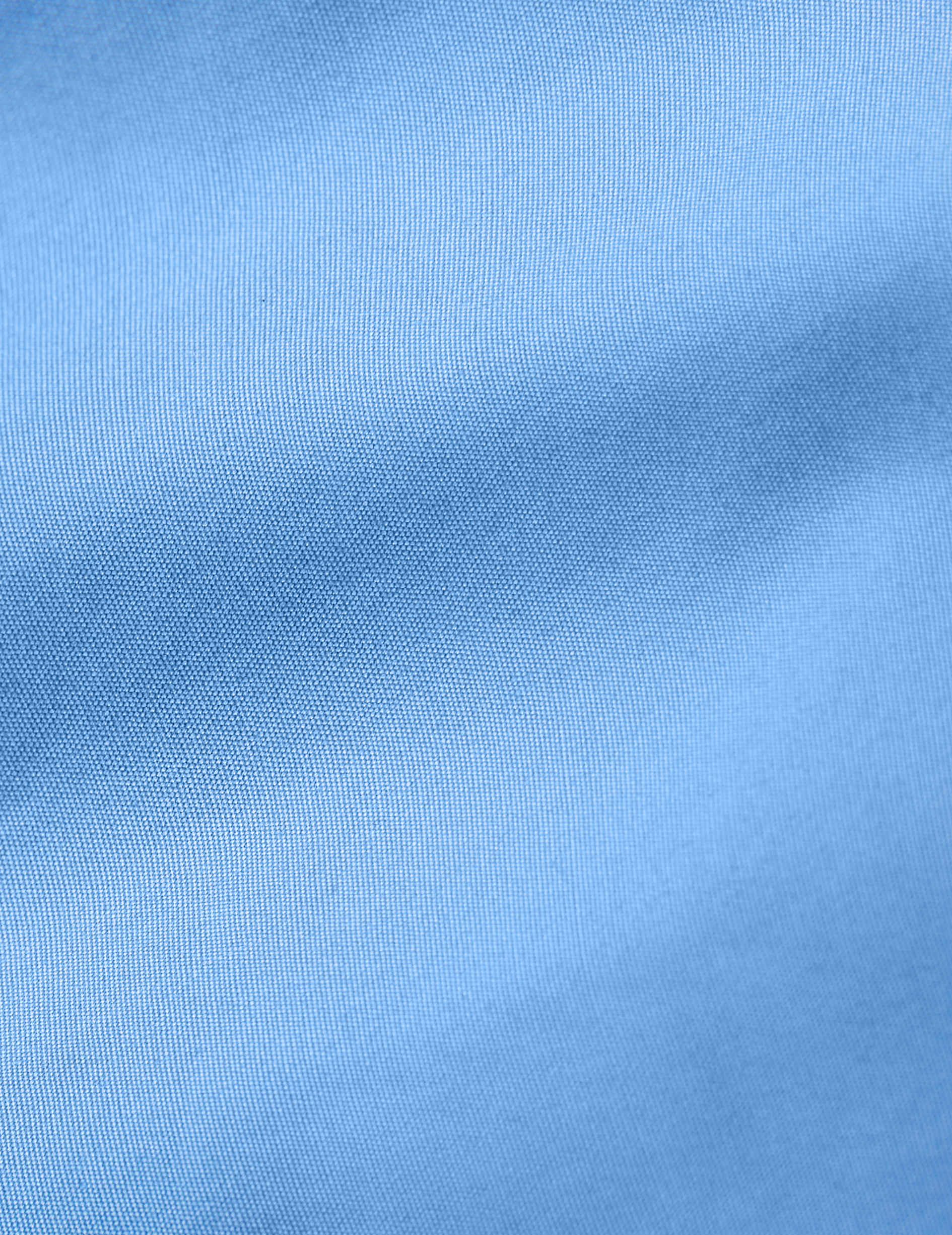Chemise semi-ajustée bleue - Popeline - Col Italien