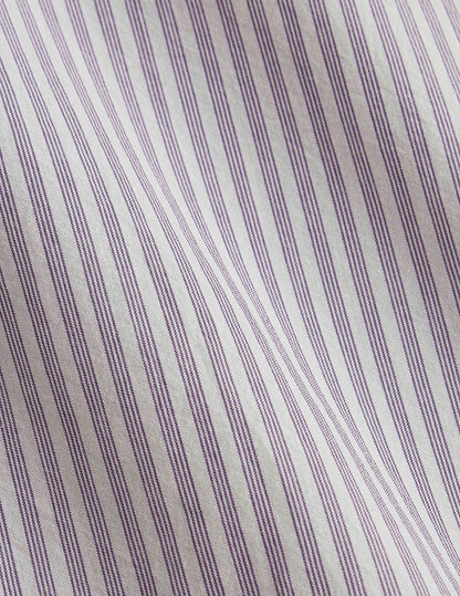 Chemise Léonard rayée violette