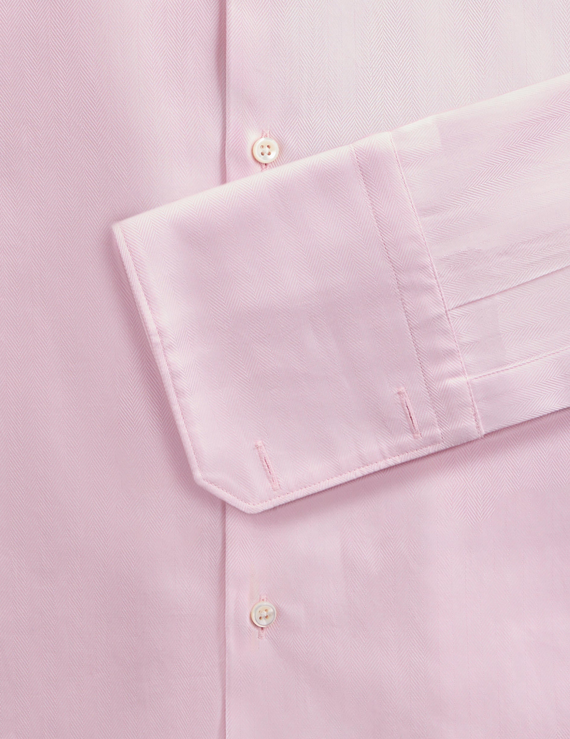Light pink semi-fitted shirt - Chevron - Majestic Collar - French Cuffs
