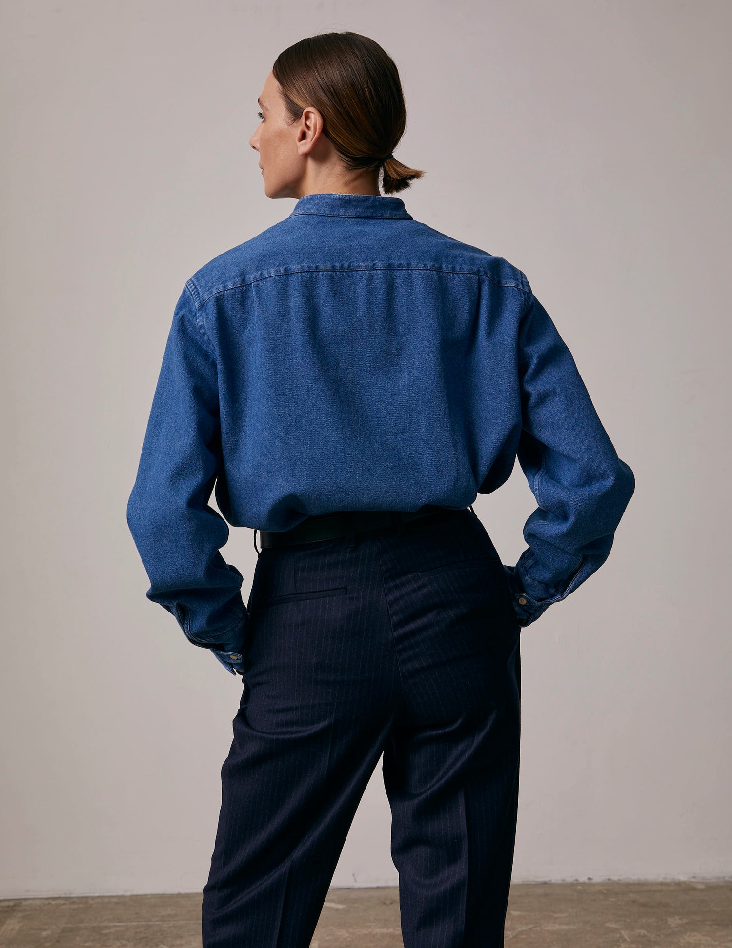 Denim Palais Royal shirt - Denim - Officer Collar#11