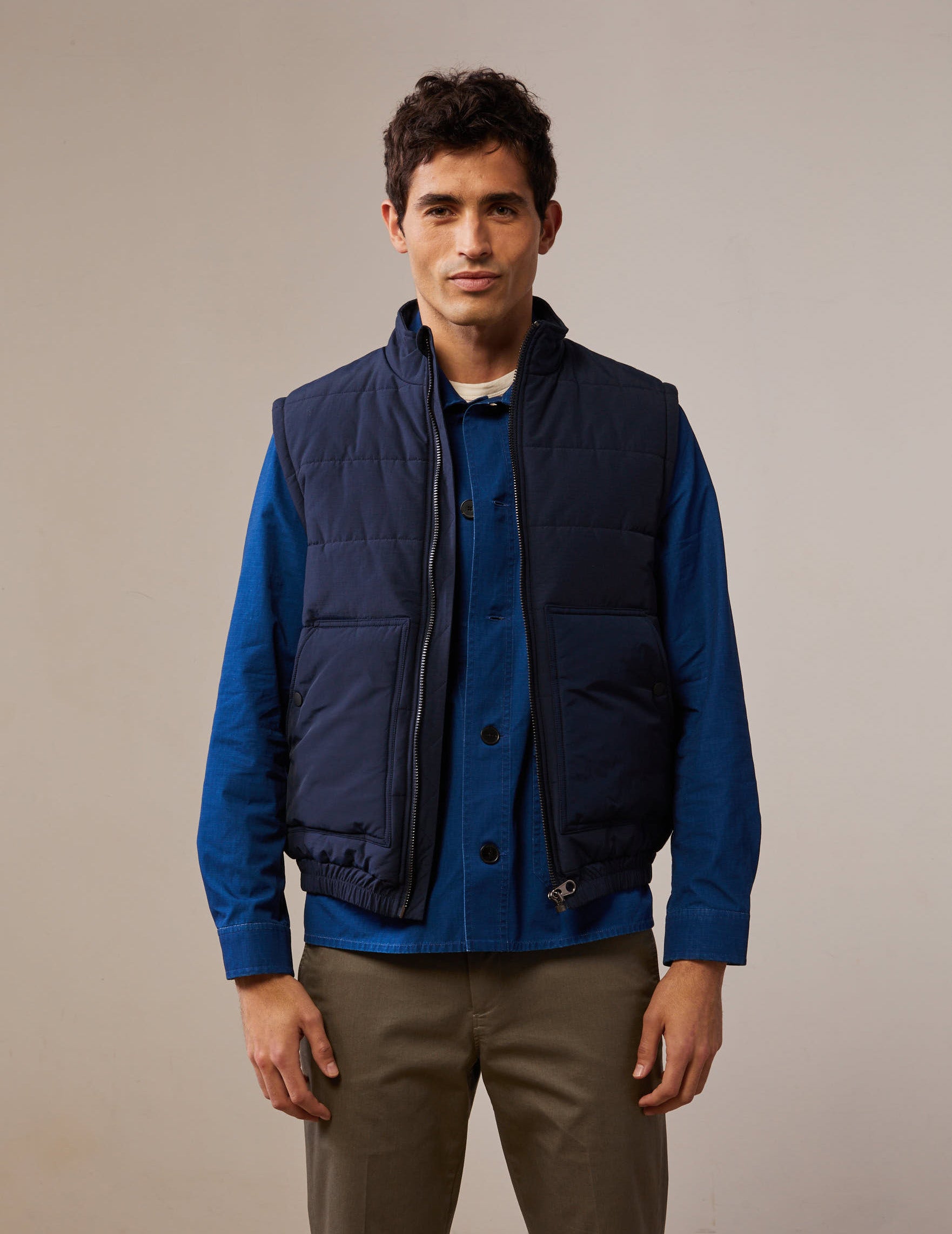 Doudoune sans manches Hayden en coton marine